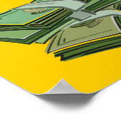 金のモトクロスポスターと同じくらい速いおもしろいダートバイク ポスター (角)