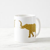 金のラッパを吹く象 コーヒーマグカップ (正面右)