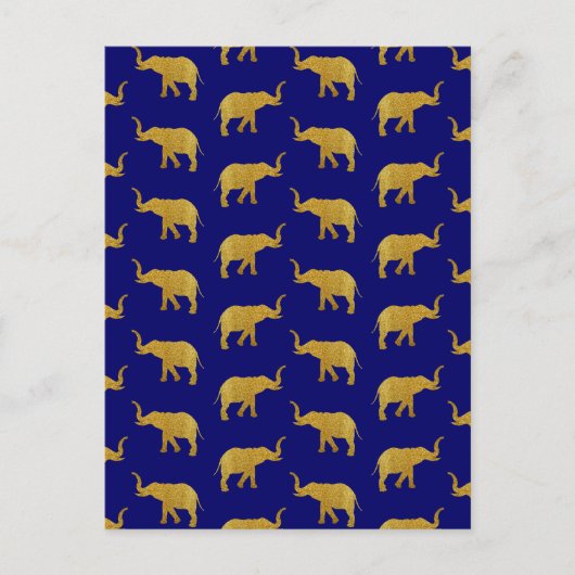 金のラッパを吹く象 ポストカード (正面)