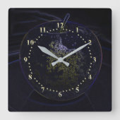 金のリンゴ スクエア壁時計 (正面)