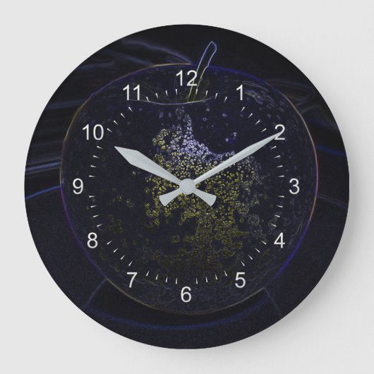 金のリンゴ ラージ壁時計 (正面)