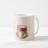 金の中の赤いろうそくが光となりますように コーヒーマグカップ (正面右)
