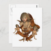 金の人魚はがき ポストカード (正面/裏面)