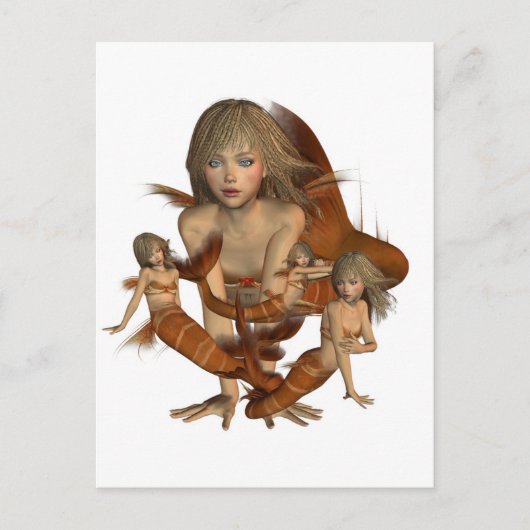 金の人魚はがき ポストカード (正面)