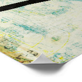 金の優雅なゾウのアートポスター ポスター (角)