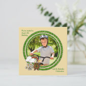 金の写真のセントパトリックの日の誕生日Invのポット 招待状 (スタンド正面)