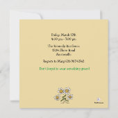 金の写真のセントパトリックの日の誕生日Invのポット 招待状 (裏面)