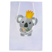 金の冠をかぶったかわいいコアラクマ ミディアムペーパーバッグ (裏面)