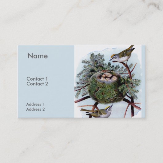 金の冠をかぶったキングレット 名刺 (正面)