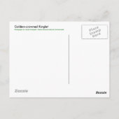 金の冠を被ったキングレットはがき ポストカード (裏面)