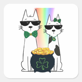 金の壺とクールキャット スクエアシール
