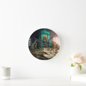 金の富の繁栄の豊かな宝庫 ラウンド壁時計 (ホーム)