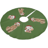 金の巣の木の裾 ブラッシュドポリエステルツリースカート (アングル)