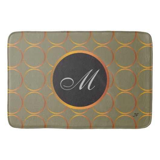 金の指輪のモノグラム バスマット (正面)