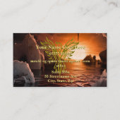 金の指輪、フェニックス、サーファー、保険仲介人 名刺 (裏面)