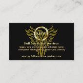 金の指輪、上昇のフェニックスの葬儀屋サービス 名刺 (正面)