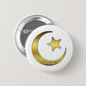 金の星と三日月 缶バッジ (正面&裏面)