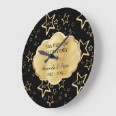 金の星のモノグラム ラージ壁時計 (傾斜)