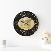 金の星のモノグラム ラージ壁時計 (ホーム)