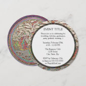 金の木と蝶 招待状 (正面/裏面)