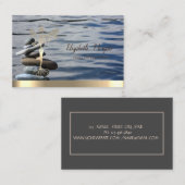 金の木の女性のシルエット、禅の石の浜 名刺 (正面/裏面)