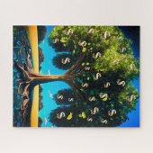 金の木の繁栄の富の豊賛美かさ ジグソーパズル (横)