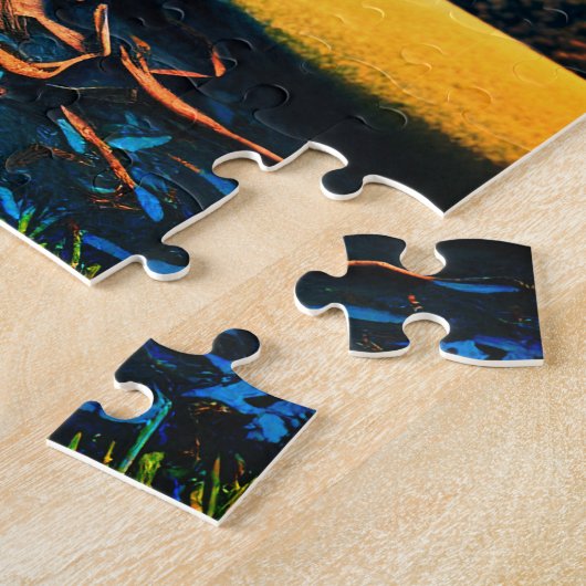 金の木の繁栄の富の豊賛美かさ ジグソーパズル (側面)