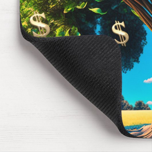 金の木の繁栄の富の豊賛美かさ マウスパッド (コーナー)