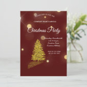 金の木、金のトナカイとサンタクロース  インビ 招待状 (スタンド正面)