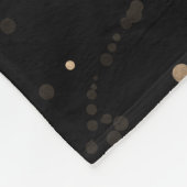 金の梟の木 フリースブランケット (角)