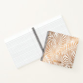 金の椰子の木の葉の模様 ノートブック (内部)