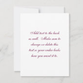 金の王冠 招待状 (裏面)