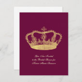 金の王冠 招待状 (正面/裏面)
