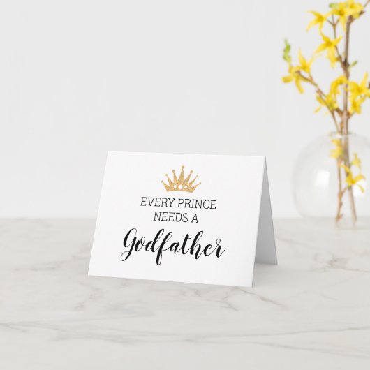 金の王子様には名付け親の洗礼提案が必要 カード (黄色い花)