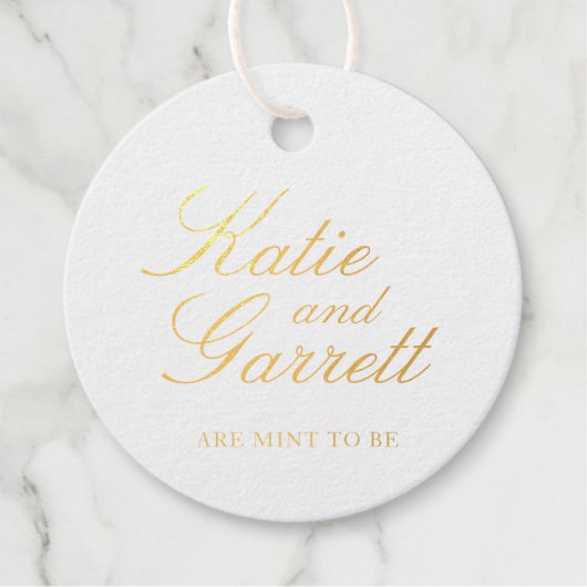 金の箔エレガントになる結婚造幣局 フェイバータグ (正面)