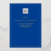 金の箔フレーム テキスト ニカ・ワリマ イスラム教の結婚式 箔招待状 (裏面)