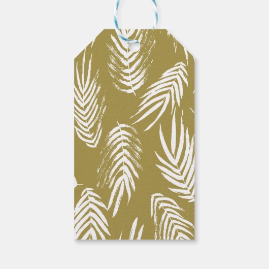 金の素朴な手レタリング赤ちゃんシャワーパーティーの好意 ギフトタグ (裏面)