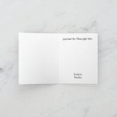 金の縁取りサンタの背中 クリスマスカード カード (内部)