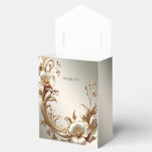 金の花柄ギフトボックス フェイバーボックス (オープン)