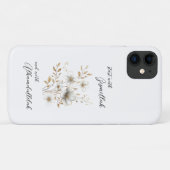 金の花模様のビスマッラー・アルハムドゥリラー Case-Mate iPhoneケース (裏面(横))