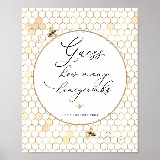 金の蜂　何個のハチミツの巣を当てようか サイン (正面)