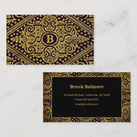 金の装飾品 名刺 (正面/裏面)