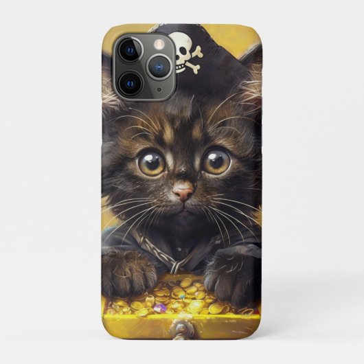 金の財宝で愛らしい海賊の子猫 Case-Mate iPhoneケース (裏)
