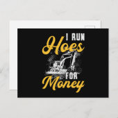 金の走建築作業者用の掘削機Iホーム ポストカード (正面/裏面)