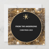 金の輝くクリスマス シーズンカード (裏面)