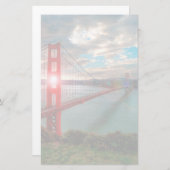 金の門の橋、太陽が通輝くる。 便箋 (正面/裏面)