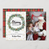 金の雪のかけら写真のクリスマスカード シーズンカード (正面/裏面)