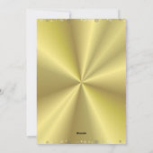 金の雪の結晶と優雅な金の背景 シーズンカード (裏面)