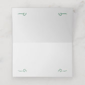 金の雪片とトナカイのクリスマス プレイスカード (内部開封)