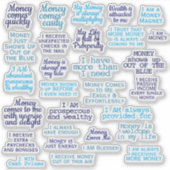 金の顕現繁栄の顕現引用文 シール (正面)